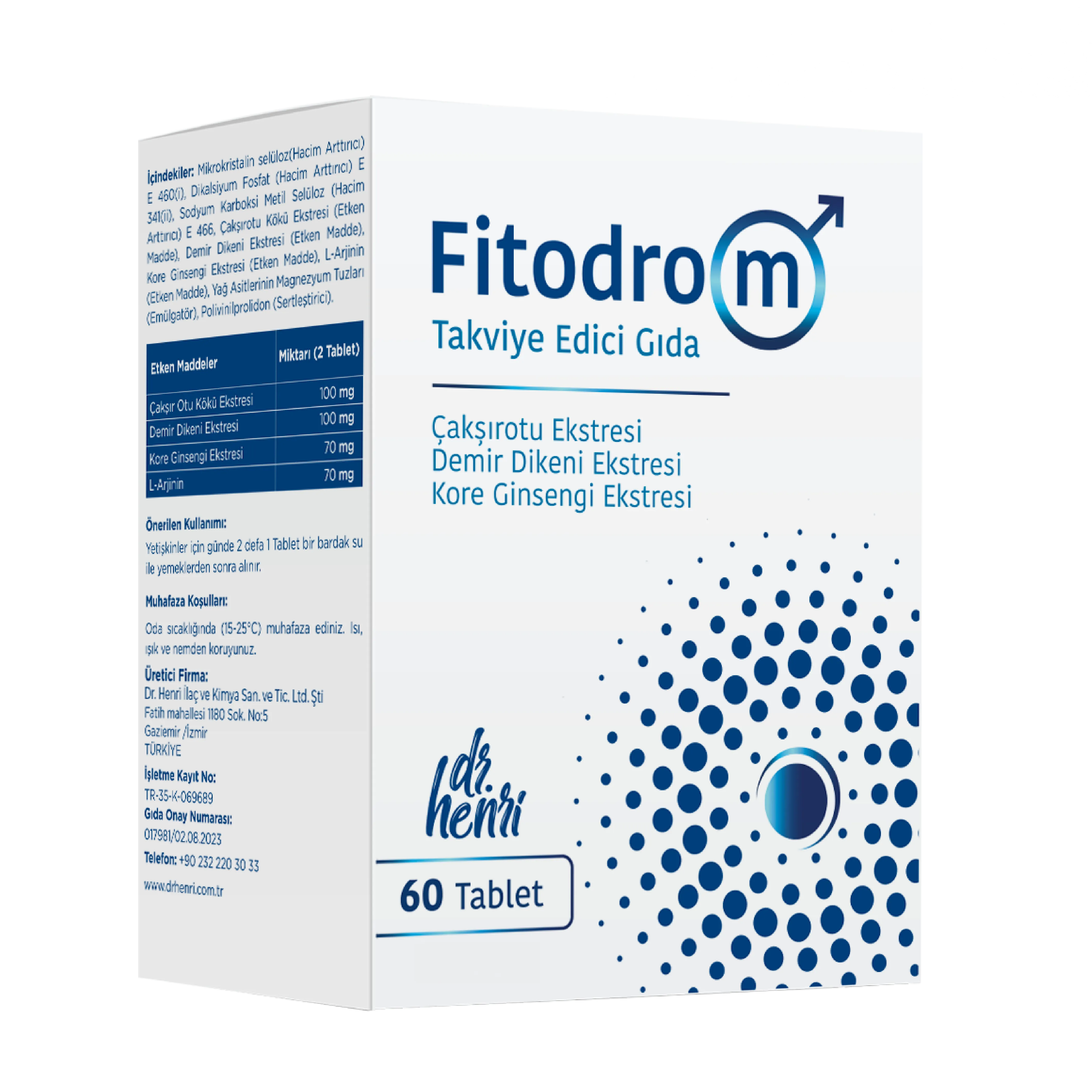 Dr. Henri Fitodrom M Takviye Edici Gıda - 60 Tablet (800 mg)